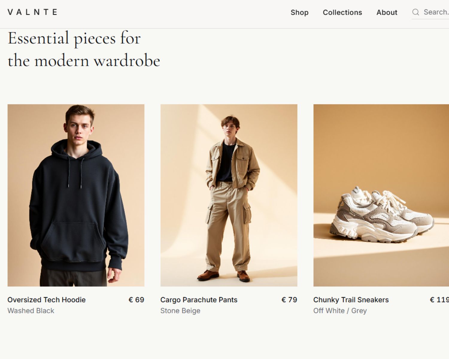 Webshop voorbeeld