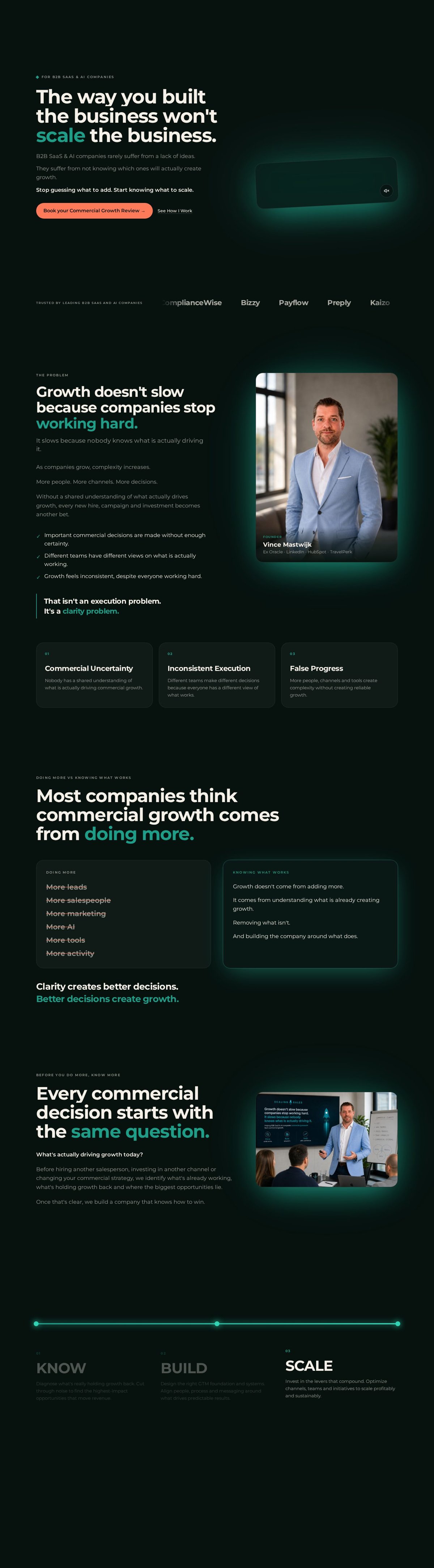 Scaling Sales website